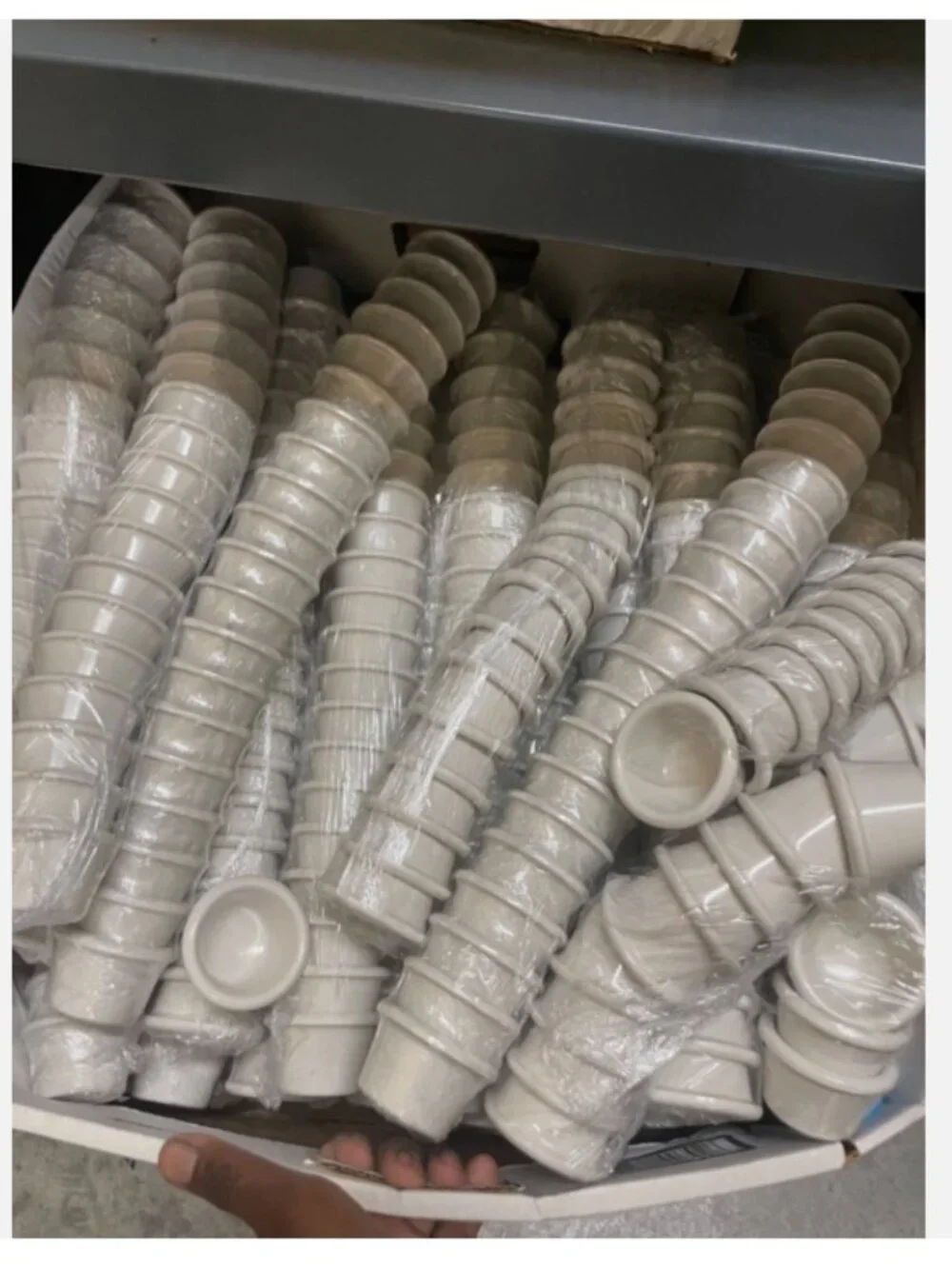 Lot of 50 Carlisle NS275 White Melamine Ramekins Sauce Cups Restaurant Bulk Lot